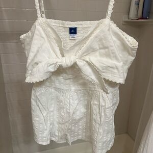 Old Navy Cream Sleeveless Top with Bow